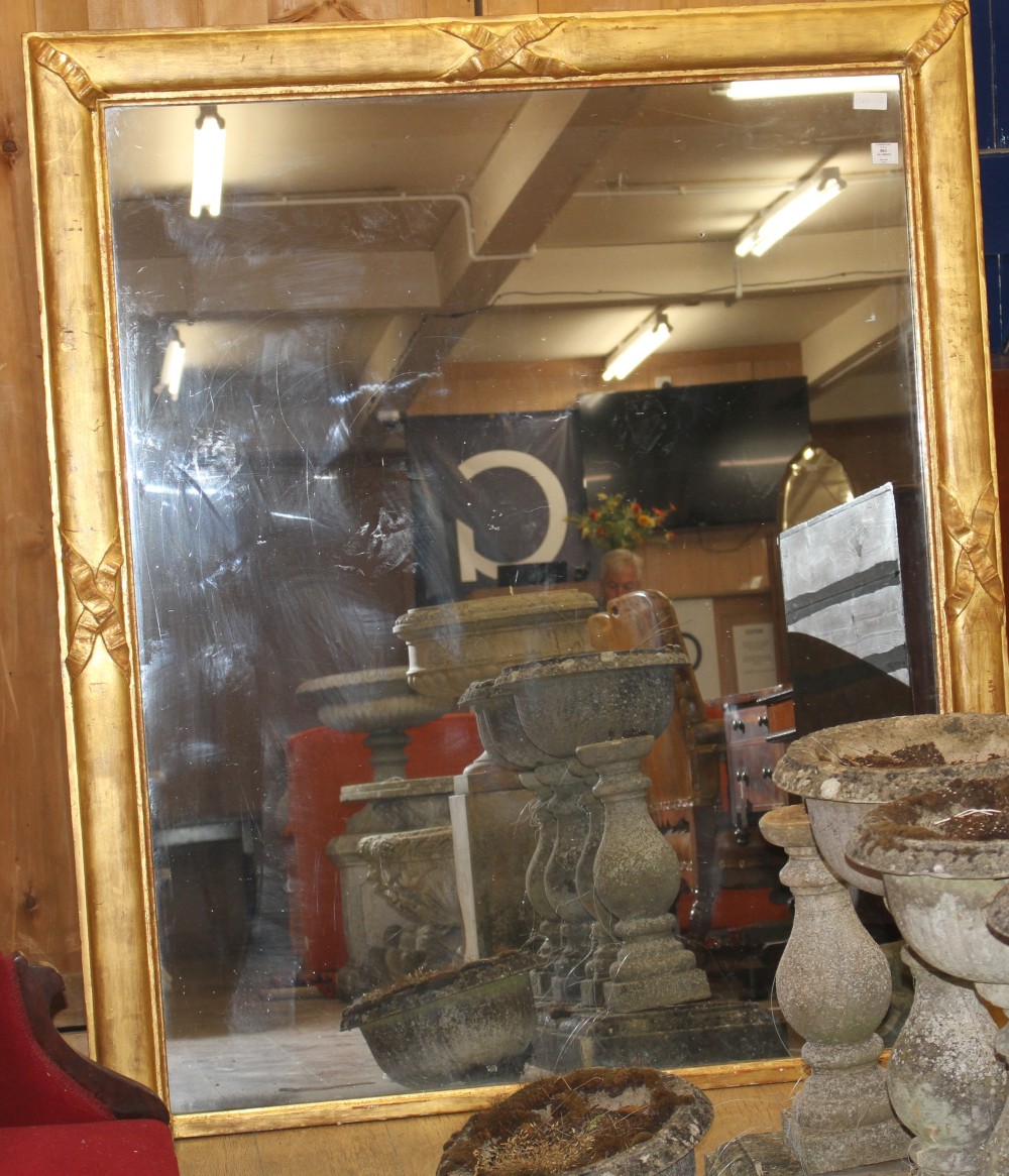 A Victorian rectangular giltwood and gesso overmantel mirror, W.142cm H.163cm